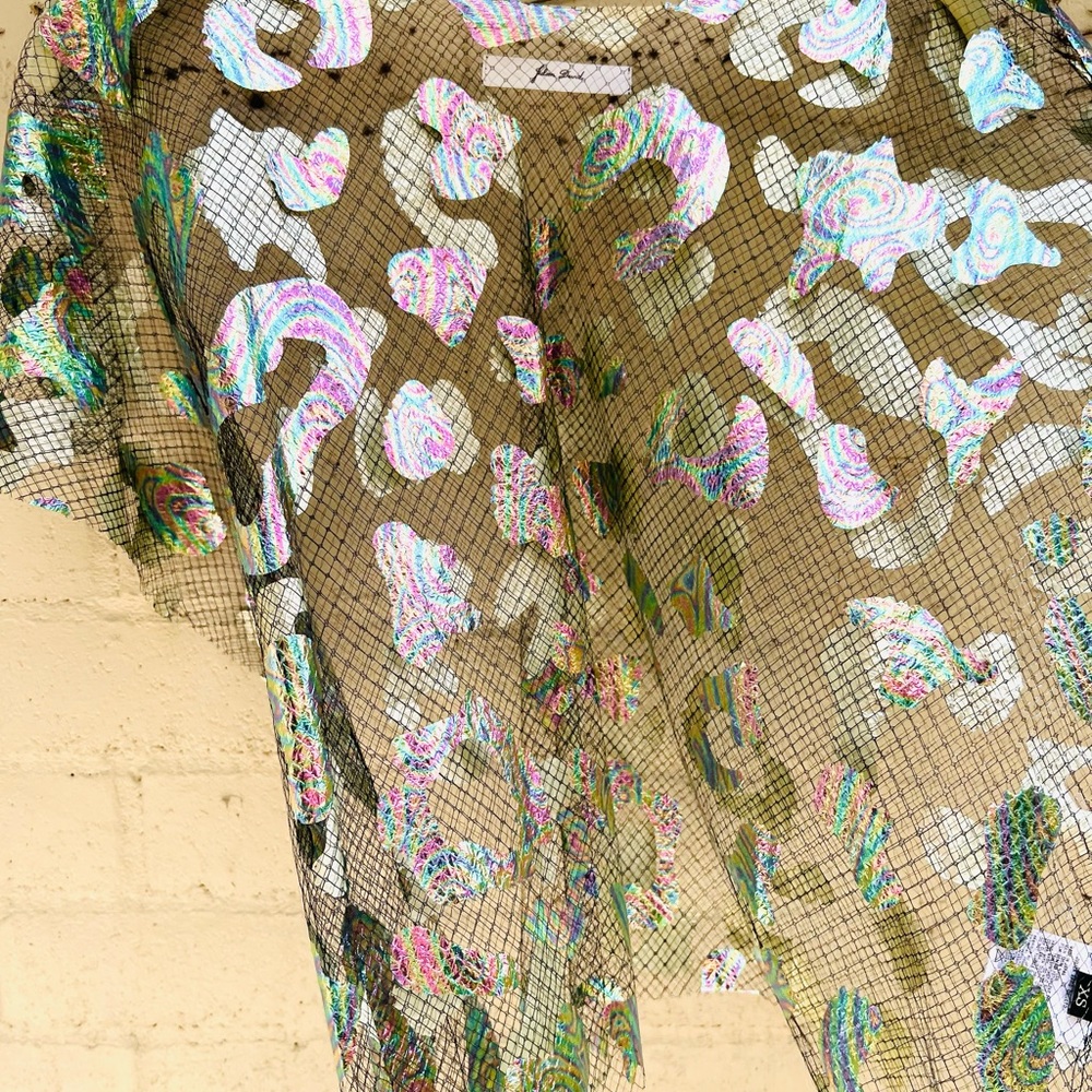 Julian David Net A Porter Sheer Crop Blouse - image 5